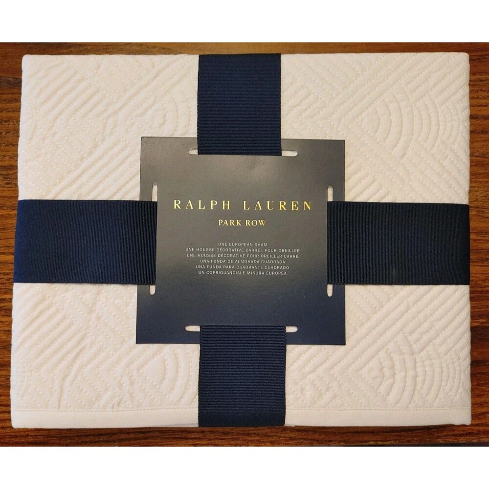 NWT Ralph Lauren Euro Sham Park Row Elysia Quilted Chic Cream Classic (005)